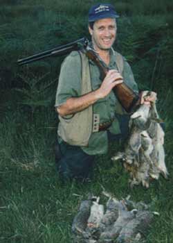 This hunter is happy with the results of an afternoon's hunt in good rabbit country. His Beretta is fitted with open chokes