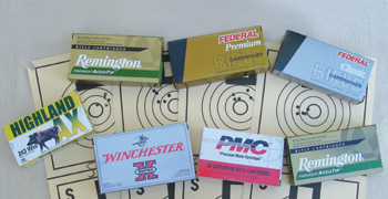 A variety of factory loads to test the hunting accuracy of the Kimber