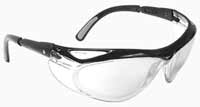 Impact-resistant glass or plastic goggles protect the eyes